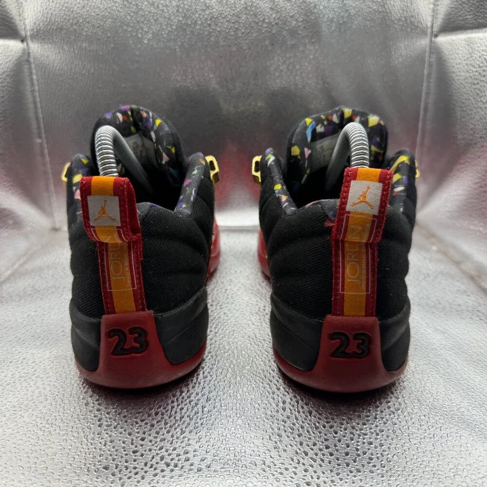 Size 5.5Y Nike Air Jordan 12‎ Retro Low SE Bowl Red Black Kids Shoes DH9695-001